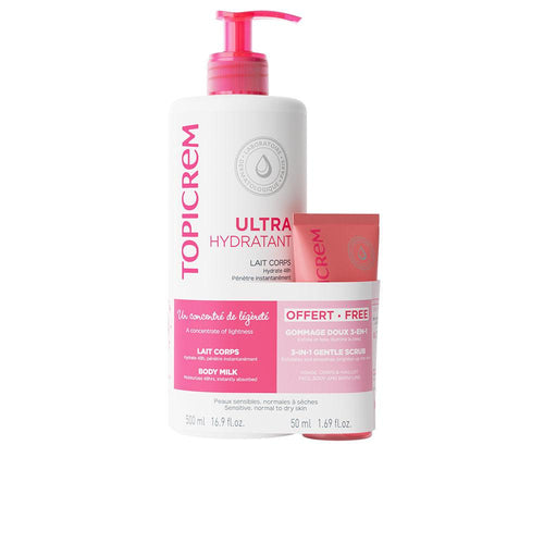 Topicrem Uh Body Milk And Gentle Exfoliating Scrub 3 In 1 Body Care Set