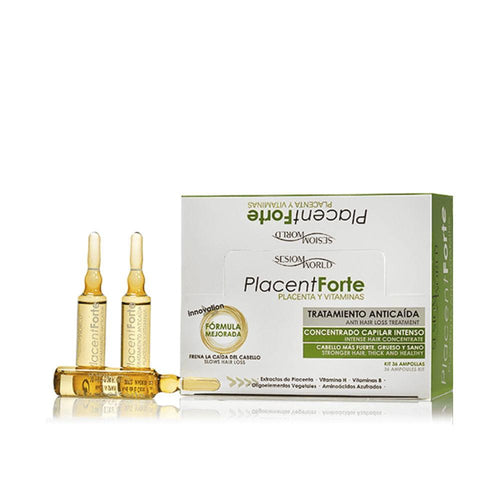 Sesiom World Placent Forte Tratamiento Anticaída De Cabello Ampollas Cabello Más Firme
