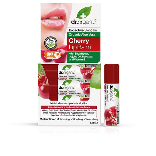 Dr Organic Cereza Balsamo Labbra Idratazione Naturale