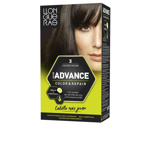 Llongueras Color Advance Tinte Capilar Permanente Cobertura Total Canas