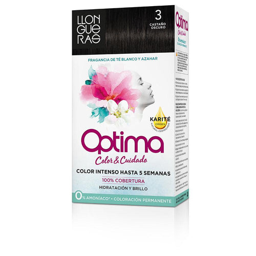 Llongueras Optima Tinte Para Cabello Permanente Passion Chocolate Cobertura Gris Superior