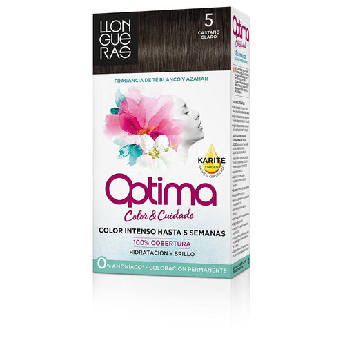 Llongueras Optima Tinte Para Cabello Permanente Passion Chocolate Cobertura Gris Superior