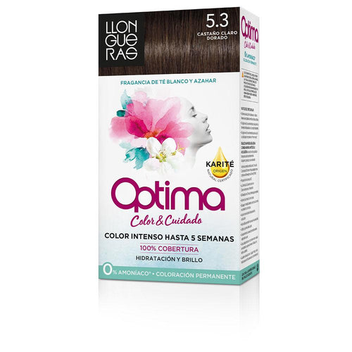 Llongueras Optima Tinte Para Cabello Permanente Passion Chocolate Cobertura Gris Superior
