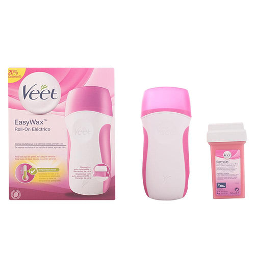 Veet Easy Wax Kit Roll On Eléctrico Para Depilación Piel Suave Sin Esfuerzo