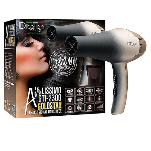 Id Italian Airlissimo Gti 2300 Sèche Cheveux Professionnel Moteur Silencieux Durable