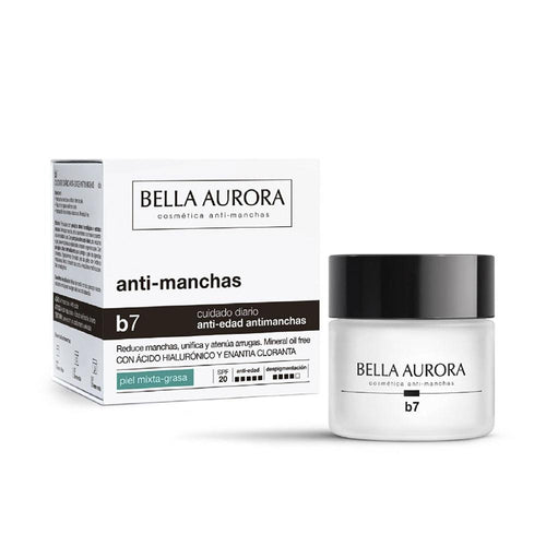 Bella Aurora B7 Anti-Stain Regenerating And Brightening Facial Cream SPF 20 For Oily Combination Skin Radiant Skin Every Day